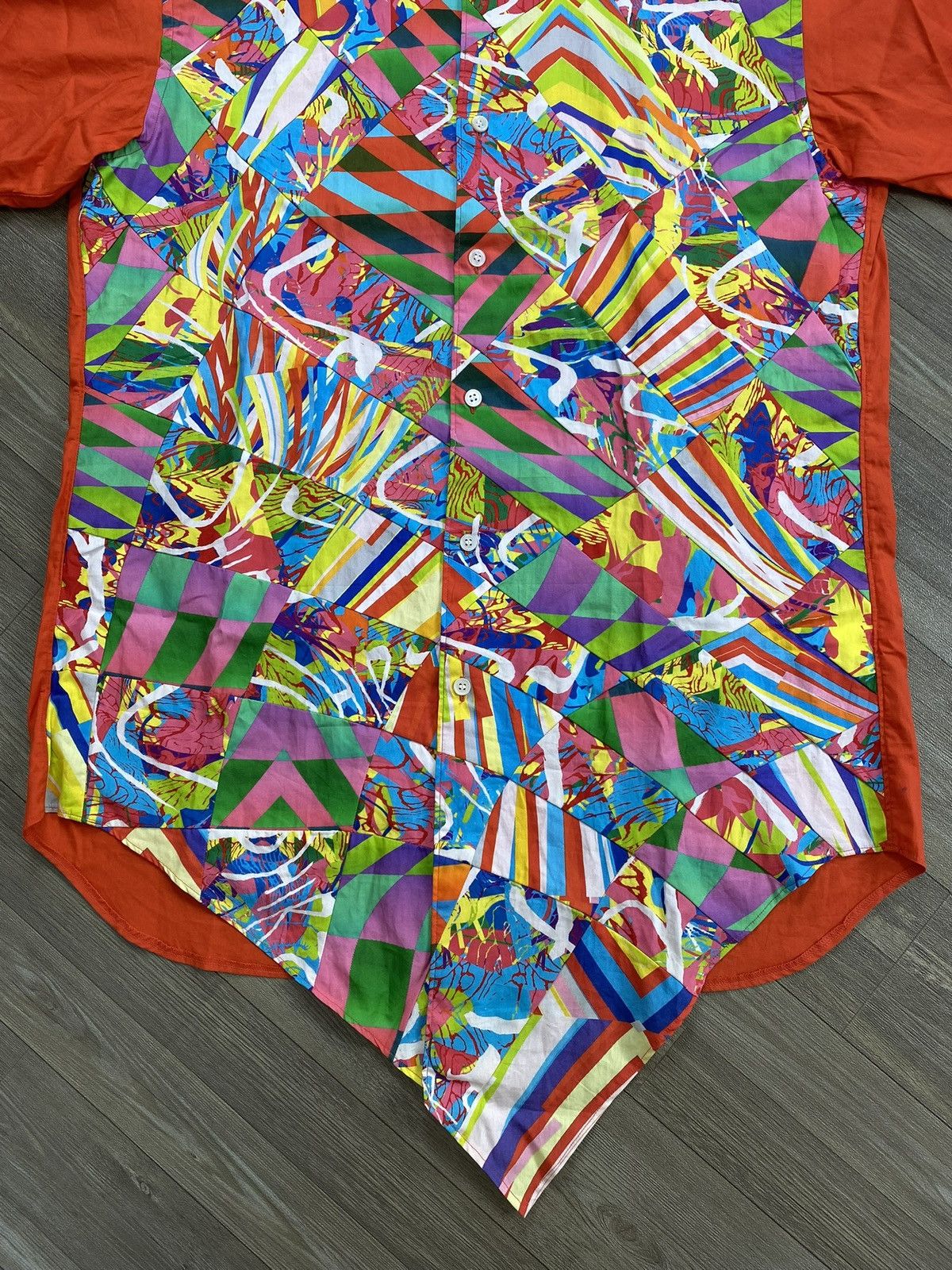 Comme des Garcons SHIRT Comme des Garcons SHIRT Psychedelic Pattern Patchwork Shirt Size US L / EU 52-54 / 3 - 5 Thumbnail