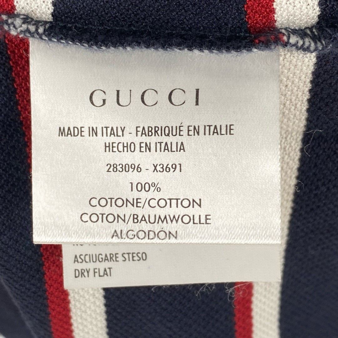 Gucci Gucci red and white striped sleeve letter short-sleeved POL Size US S / EU 44-46 / 1 - 5 Thumbnail