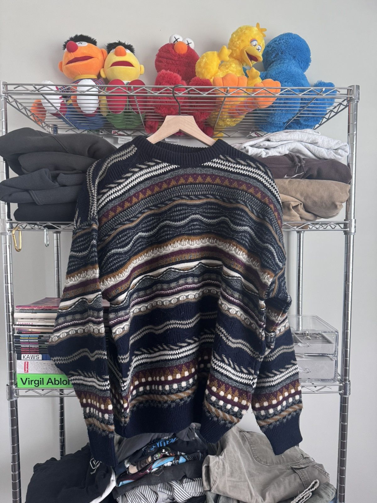 Vintage Knit sweater Size US XL / EU 56 / 4 - 1 Thumbnail