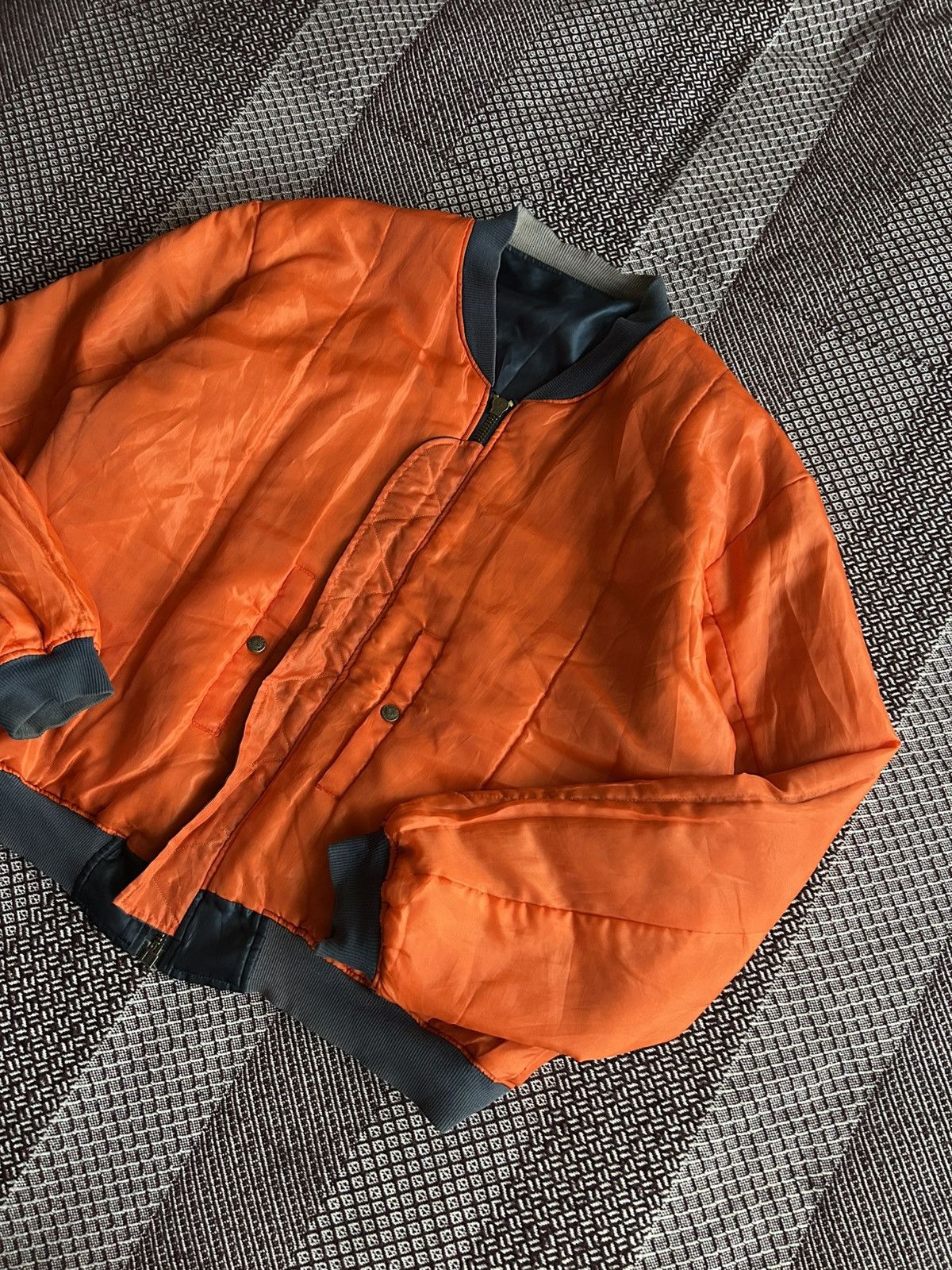 Vintage Vintage Thrashed Bomber Jacket MA Thrashed Streetwear Sz XL Size US XL / EU 56 / 4 - 13 Thumbnail