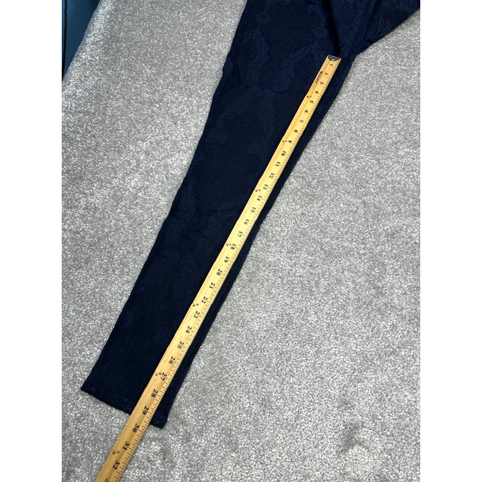J Brand J Brand Jeans Women's 29 Blue Denim Floral 5-Pocket Skinny Mid Rise Cotton Denim 30x29 Modern Classic Size 29" - 3 Thumbnail