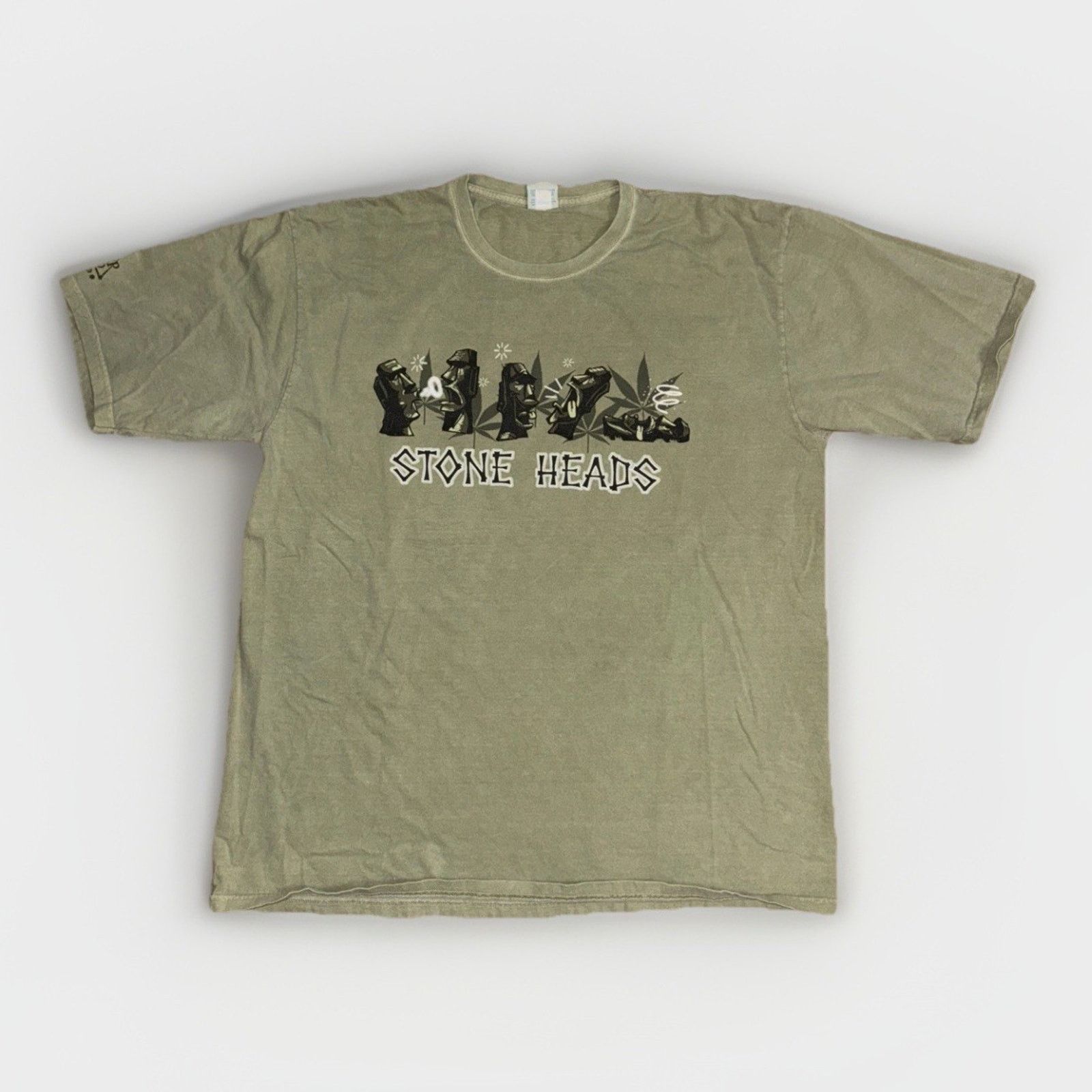 Band Tees × Vintage Vintage Crazy Shirts Stone Heads Surf Graphic Green Y2K 90s Size US XL / EU 56 / 4 - 1 Thumbnail