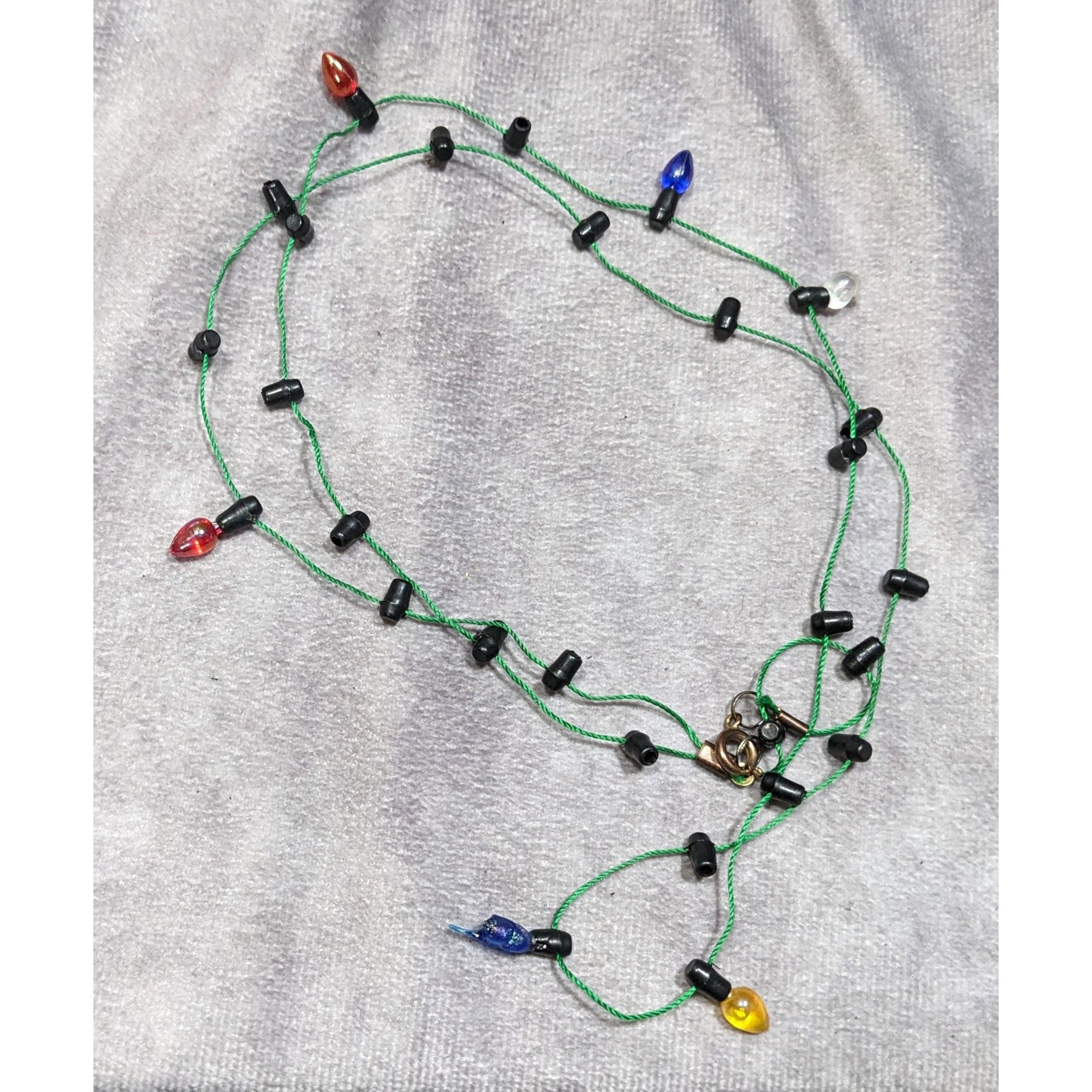 Other Christmas Light Bulb Necklace With Green Cord Size ONE SIZE - 6 Thumbnail