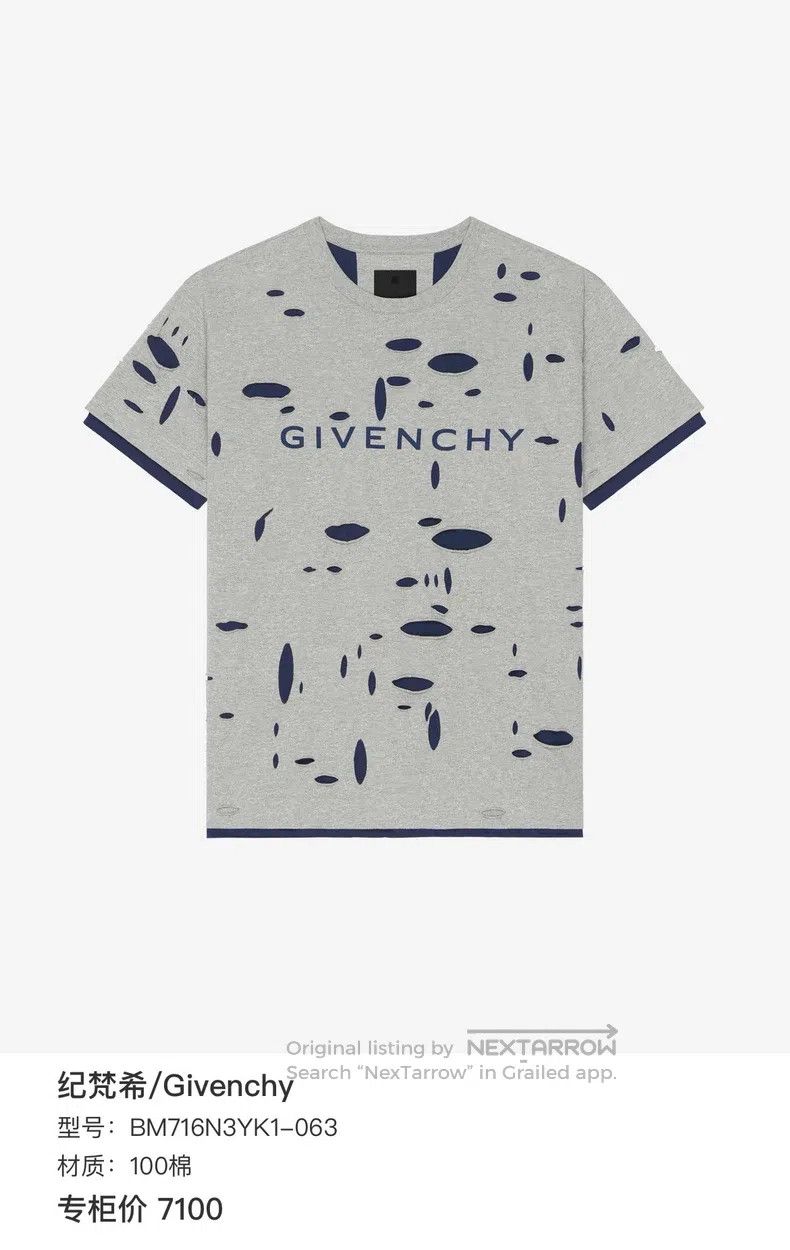 Givenchy Givenchy Big destroyed logo fake two-piece short-sleeve Size US M / EU 48-50 / 2 - 6 Thumbnail