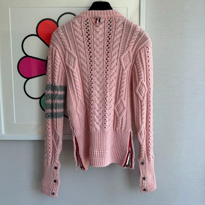 Thom Browne Thom Browne Coarse knit cardigans Size US XXS / EU 40 - 2 Thumbnail