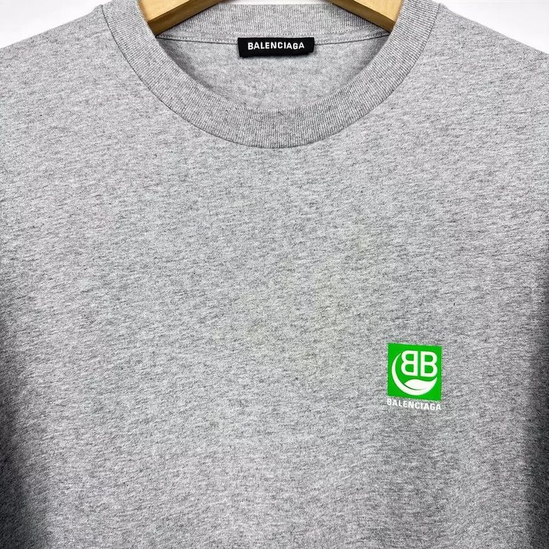 Balenciaga Balenciaga Eco-friendly logo printed round neck pullover sh Size US XL / EU 56 / 4 - 3 Thumbnail