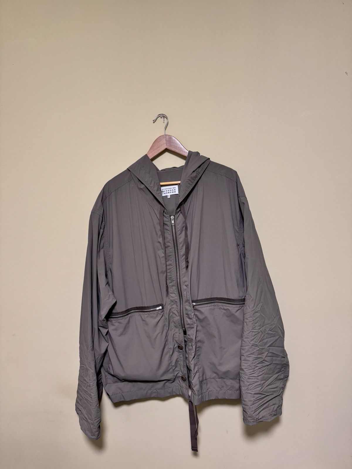 Maison Margiela Maison Margiela Taupe Recycled Nylon Sports Jacket Size US XL / EU 56 / 4 - 1 Thumbnail