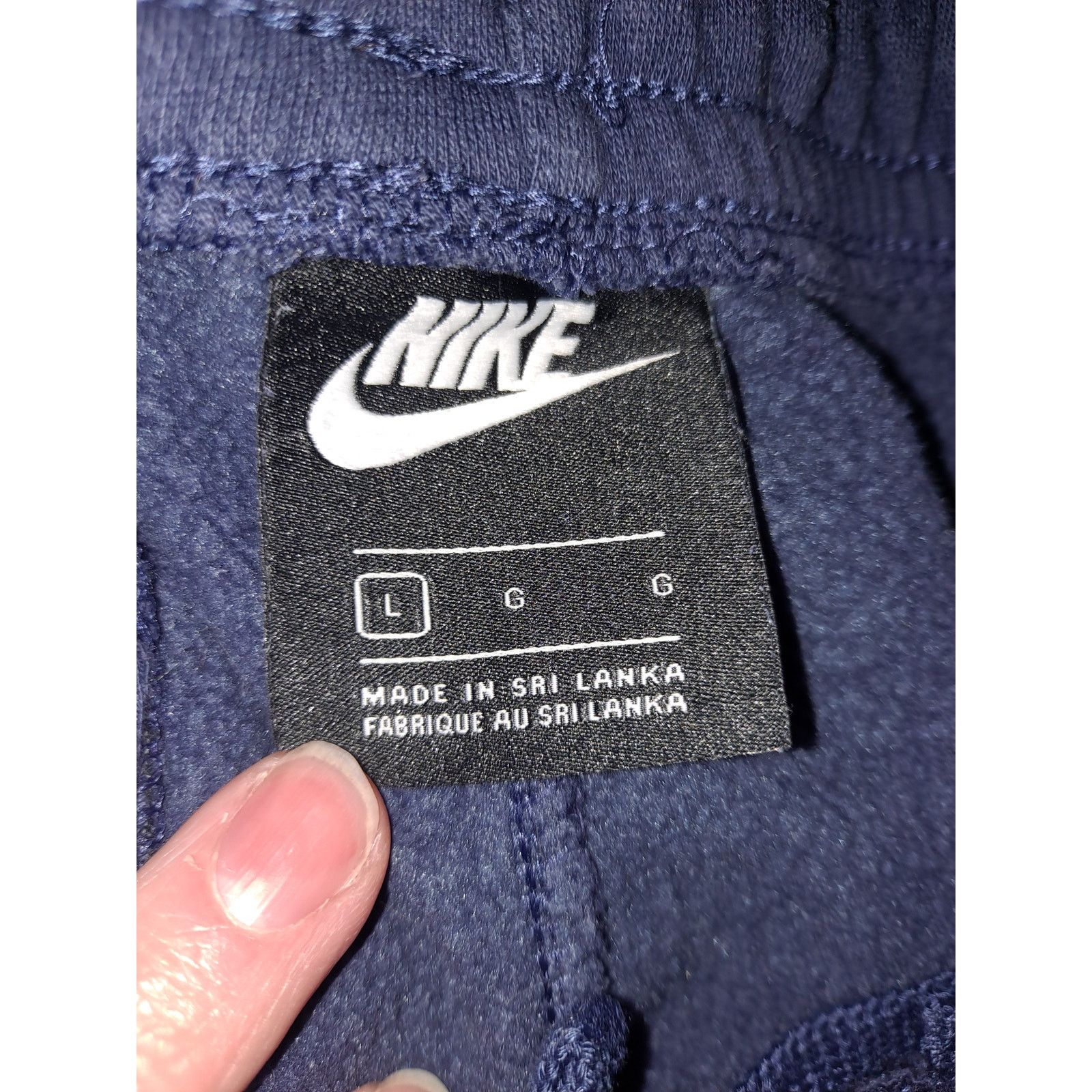 Nike Nike Navy Blue Sweatpants with Snap Pockets Size Large Size US 36 / EU 52 - 3 Thumbnail