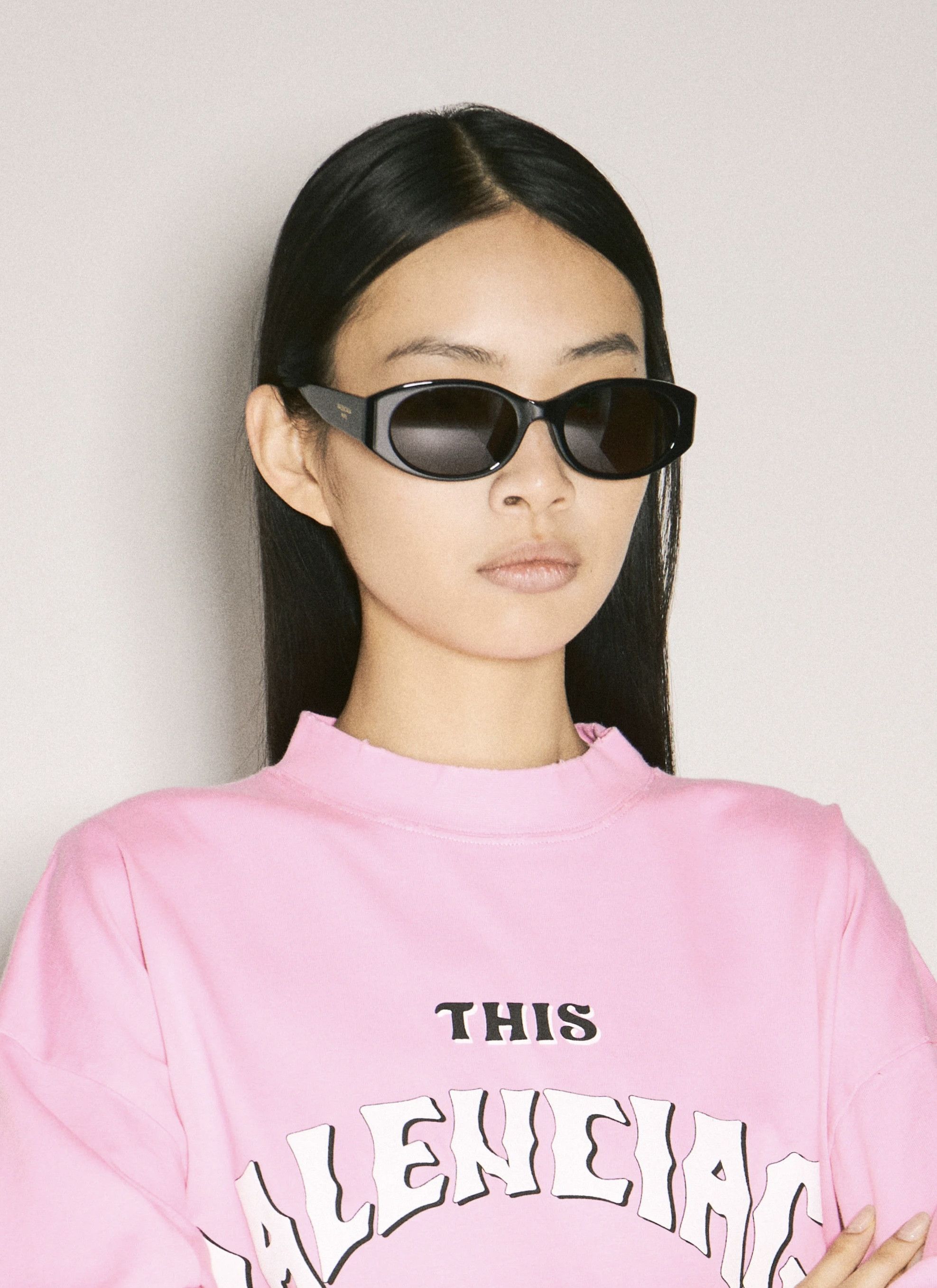 Balenciaga Black Round Sunglasses Temple Logo Size ONE SIZE - 1 Thumbnail