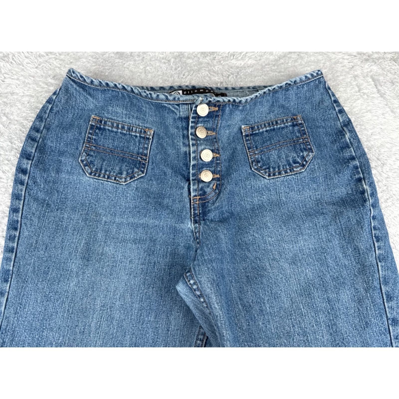 Elleme VINTAGE Ellemenno Jeans Juniors 9 Blue Denim Bootcut Button Fly Mid Rise Cotton 30x30 Jeans Women Blue 30x30 Mens? Size 30" / US 8 / IT 44 - 4 Thumbnail