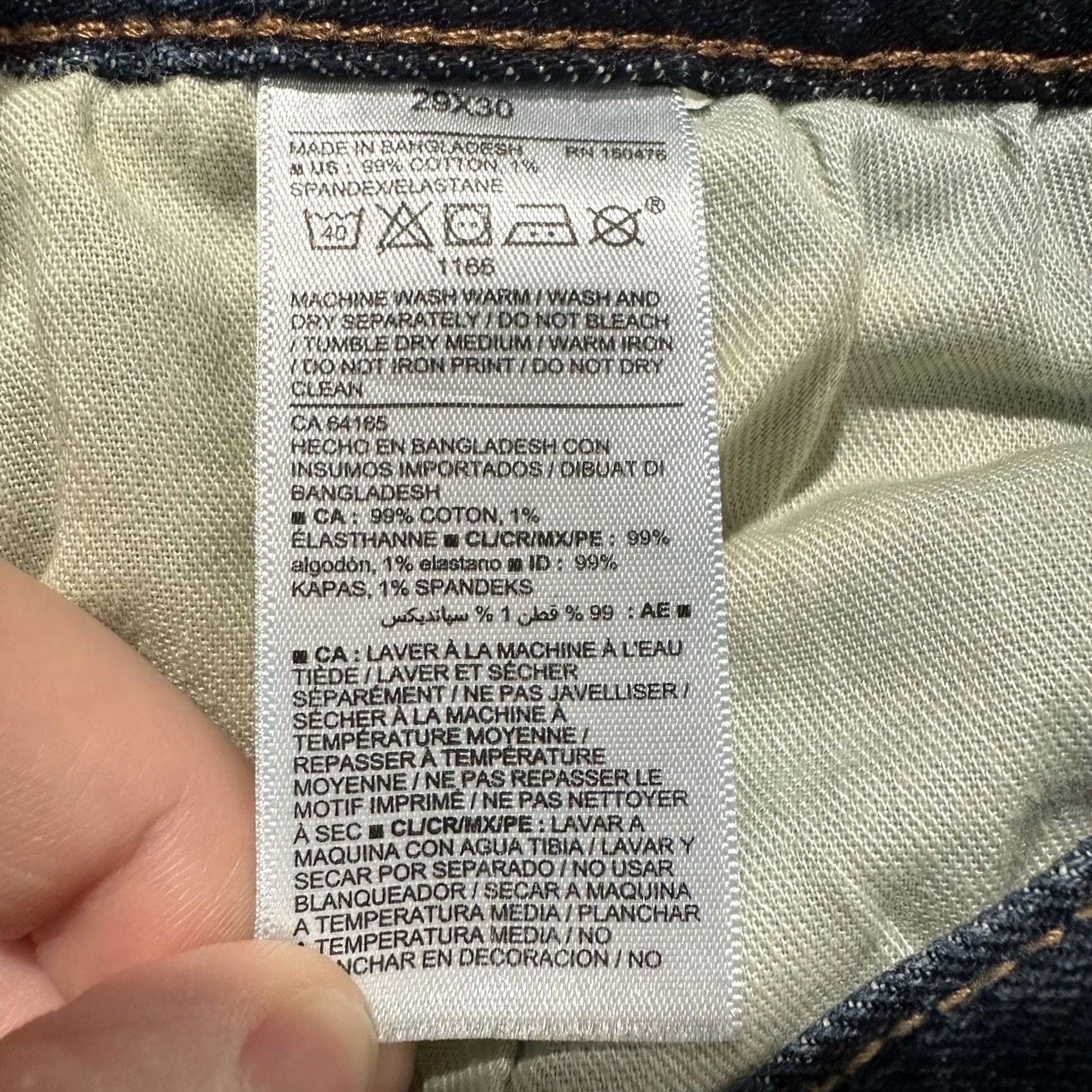 Old Navy Old Navy Mens Jeans Blue Denim Slim Built In Flex Built In Tough 29x30 (28x28.5) Size US 29 - 4 Thumbnail