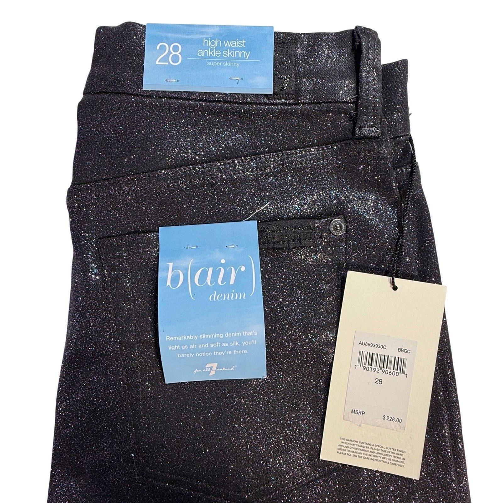7 For All Mankind 7 For All Mankind High Waist Ankle Skinny Jeans Size 28 Size 28" / US 6 / IT 42 - 3 Thumbnail