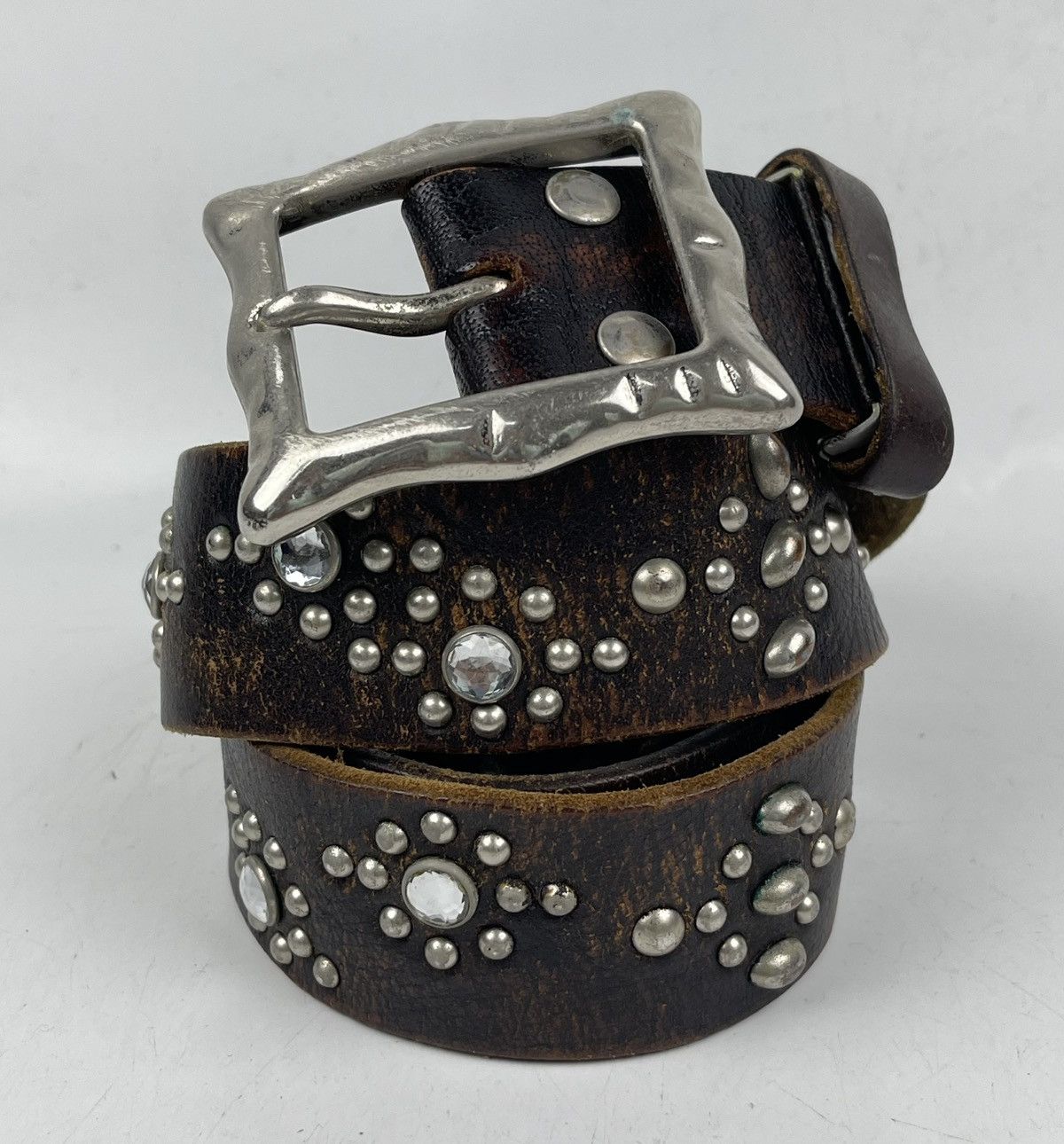 Seditionaries distressed studded leather belt tc42 Size 40 - 1 Thumbnail