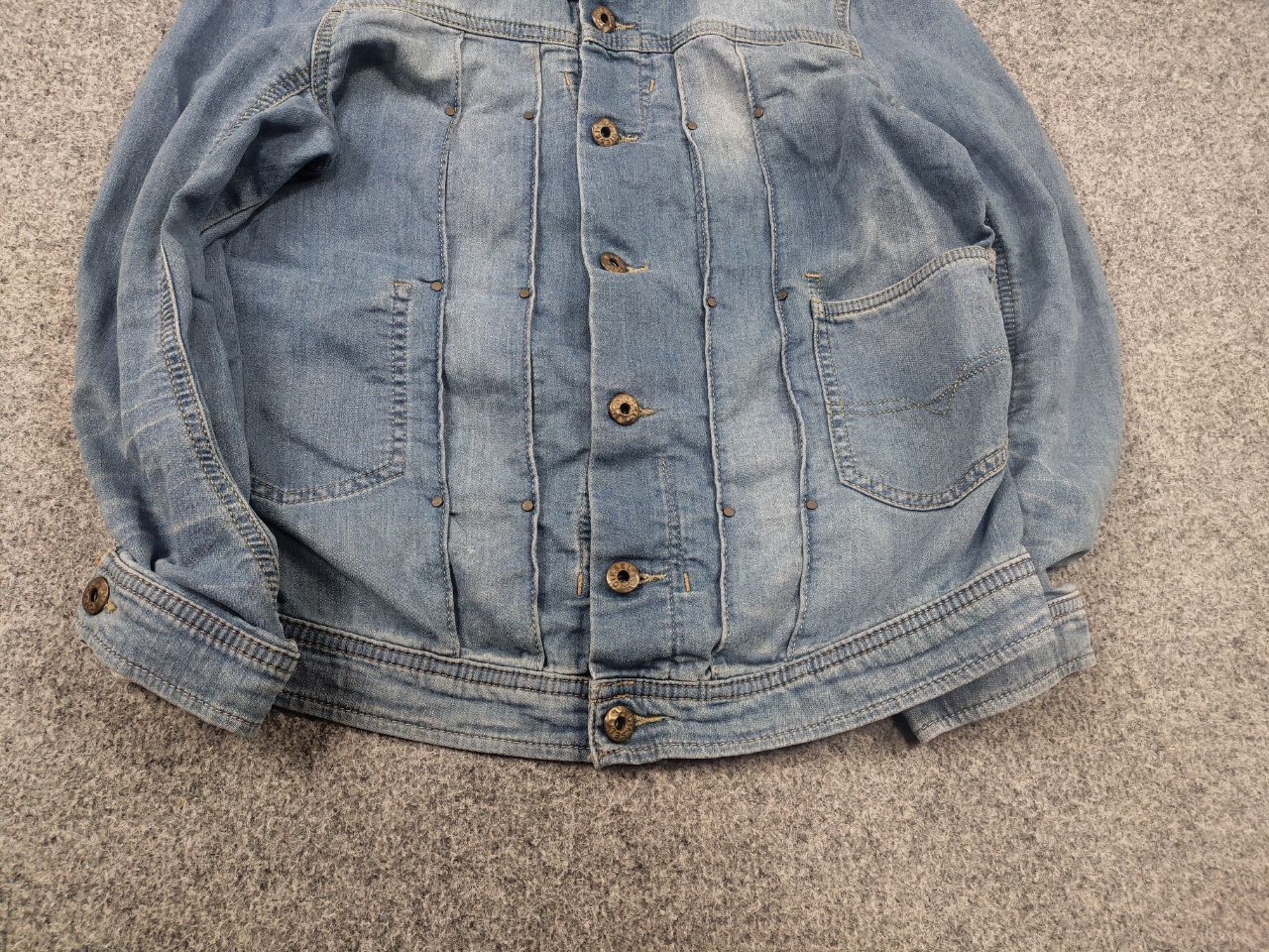 Diesel Vintage 90's Diesel Elshar Ne Juzicon denim stretch Jacket Size US S / EU 44-46 / 1 - 5 Thumbnail
