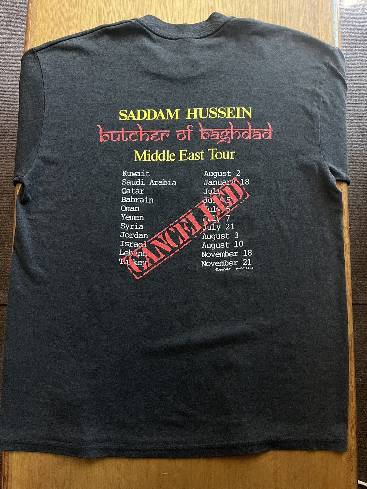 Vintage Vtg Desert Strom The Mother of All Battles Saddam Hussein 80 Size US XL / EU 56 / 4 - 10 Thumbnail
