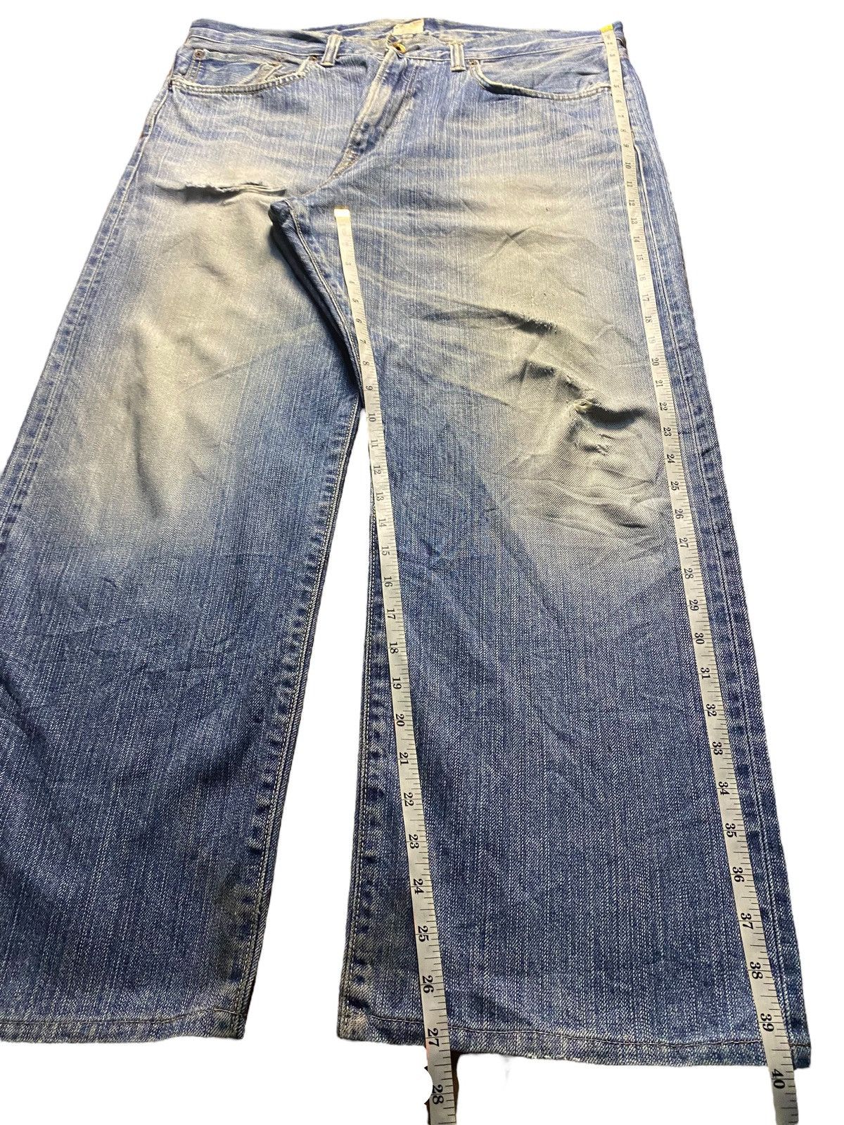 Edwin Vintage Edwin 505 Selvedge Mud Wash Distressed Baggy Jeans Size US 39 - 17 Thumbnail