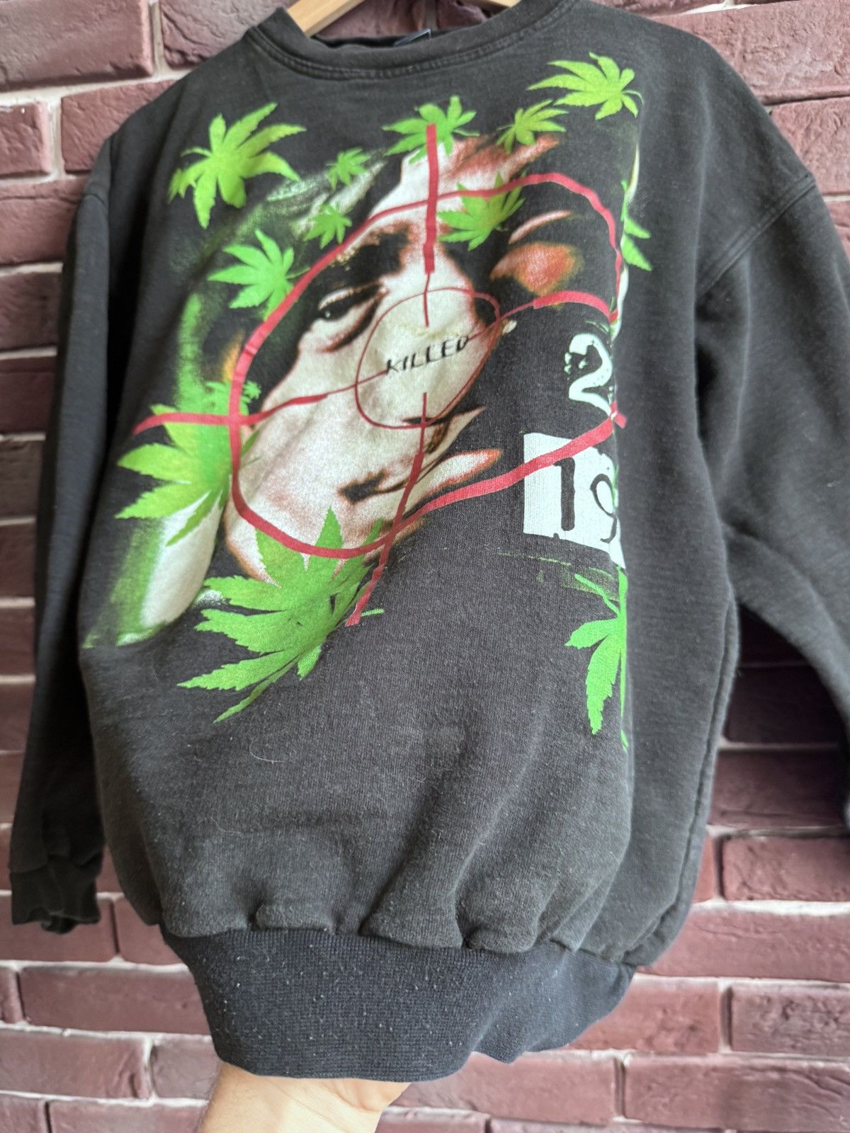 Band Tees Rare 2Pac Marijuana 00s Vintage Rap Band Sweatshirt Tupac y2 Size US L / EU 52-54 / 3 - 10 Thumbnail