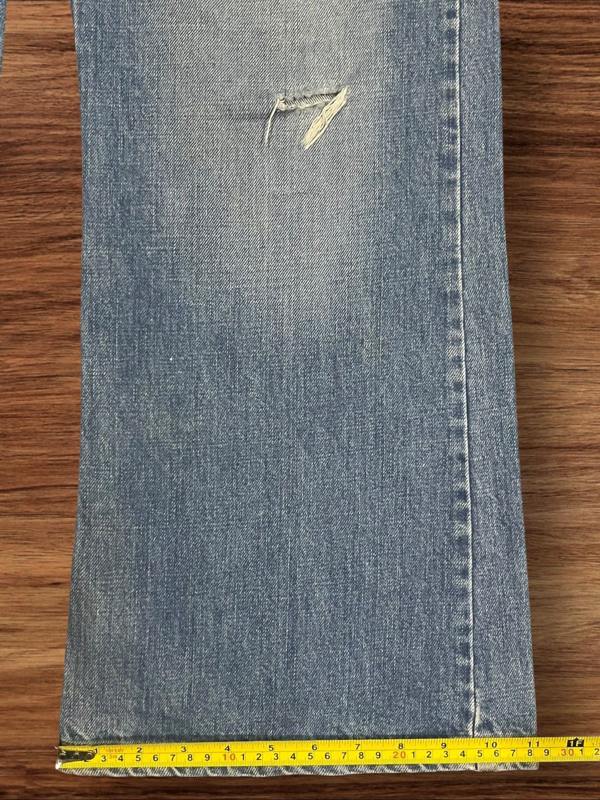 Diesel × Vintage ⚡️Flare⚡️Vintage Diesel “D” Button Fly Blue Washed Jeans Size US 32 / EU 48 - 17 Thumbnail