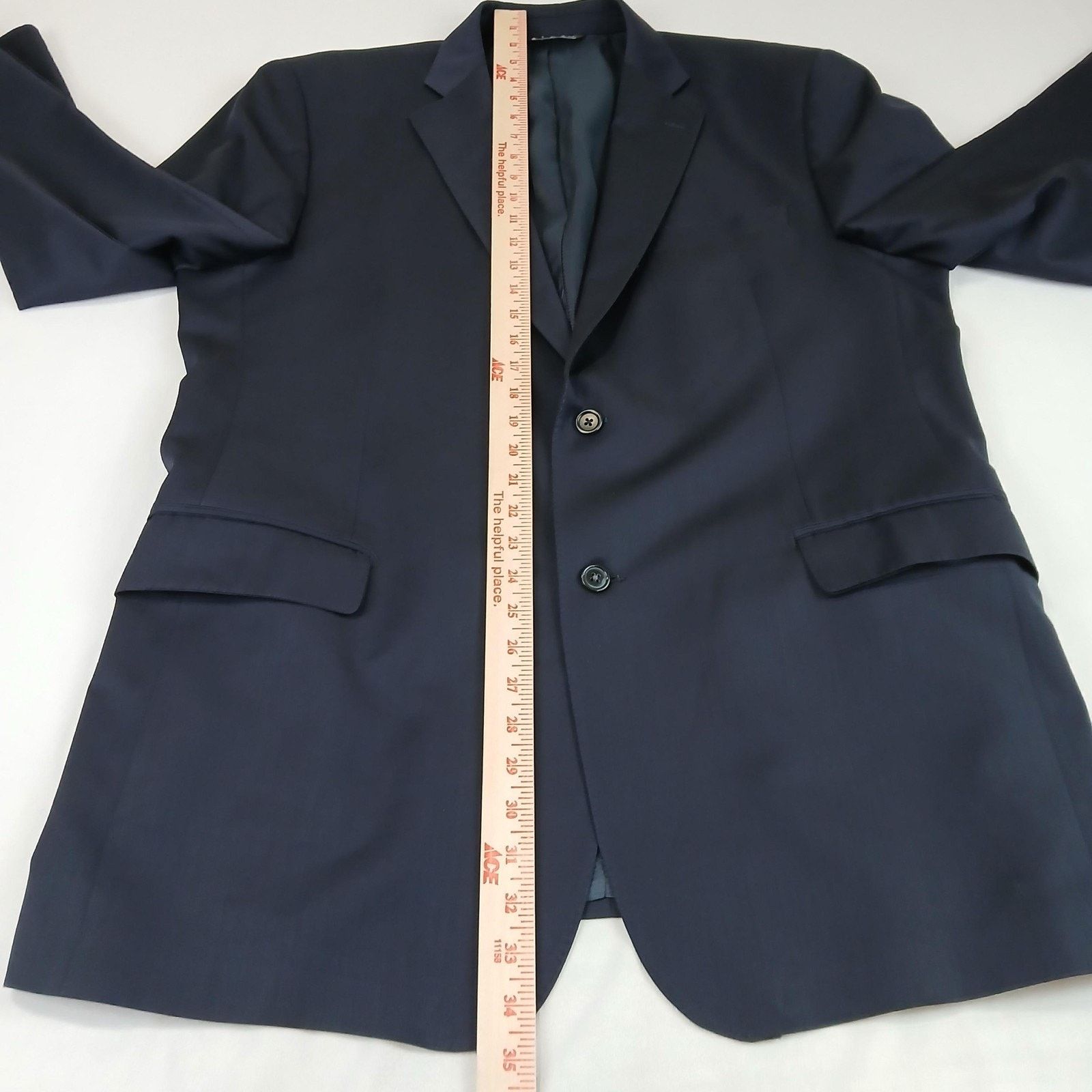 Ermenegildo Zegna Ermenegildo Zegna Cloth Suit Mens 46 Long 38x32 Navy Blue Size 46L - 11 Thumbnail
