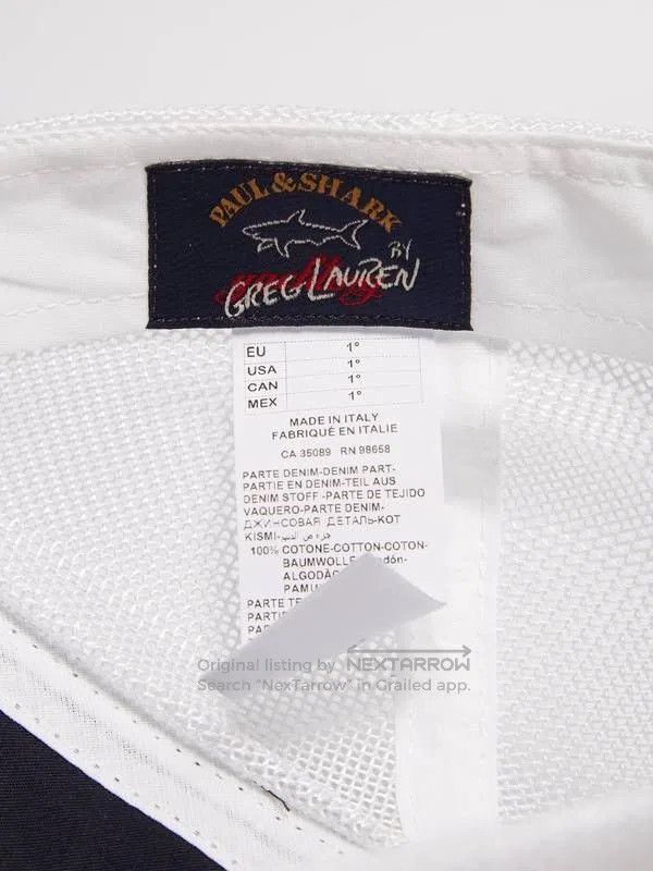 Greg Lauren Greg Lauren x Paul&Shark Woven Baseball Cap. Size ONE SIZE - 7 Thumbnail