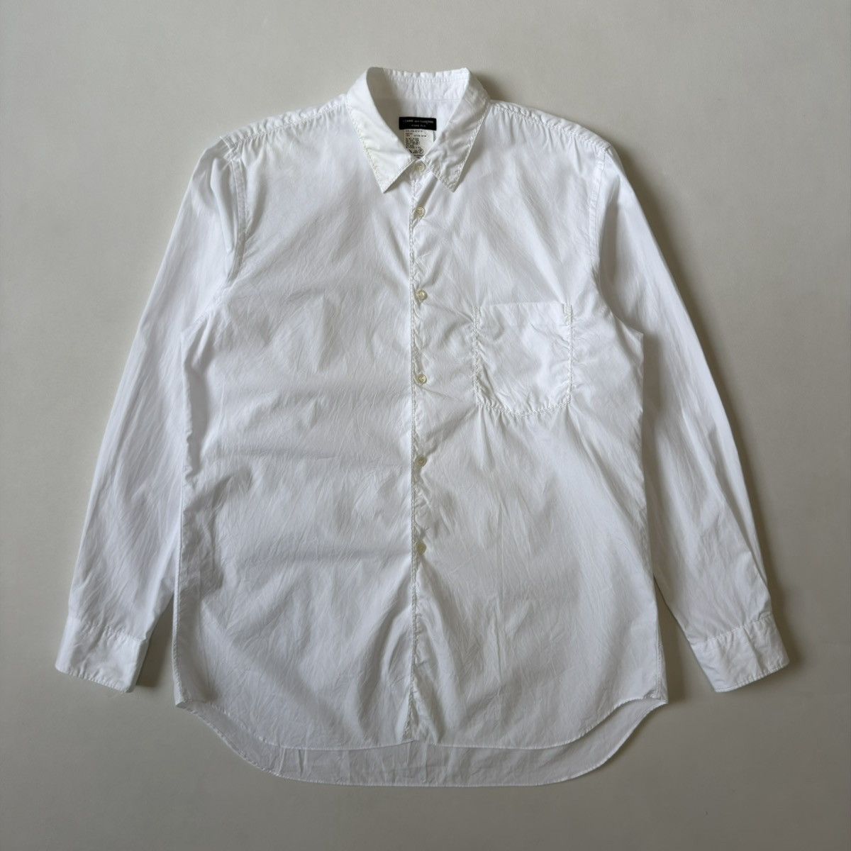 Comme des Garcons S/S 2000 White Crinkle Cotton Shirt Size US M / EU 48-50 / 2 - 20 Thumbnail