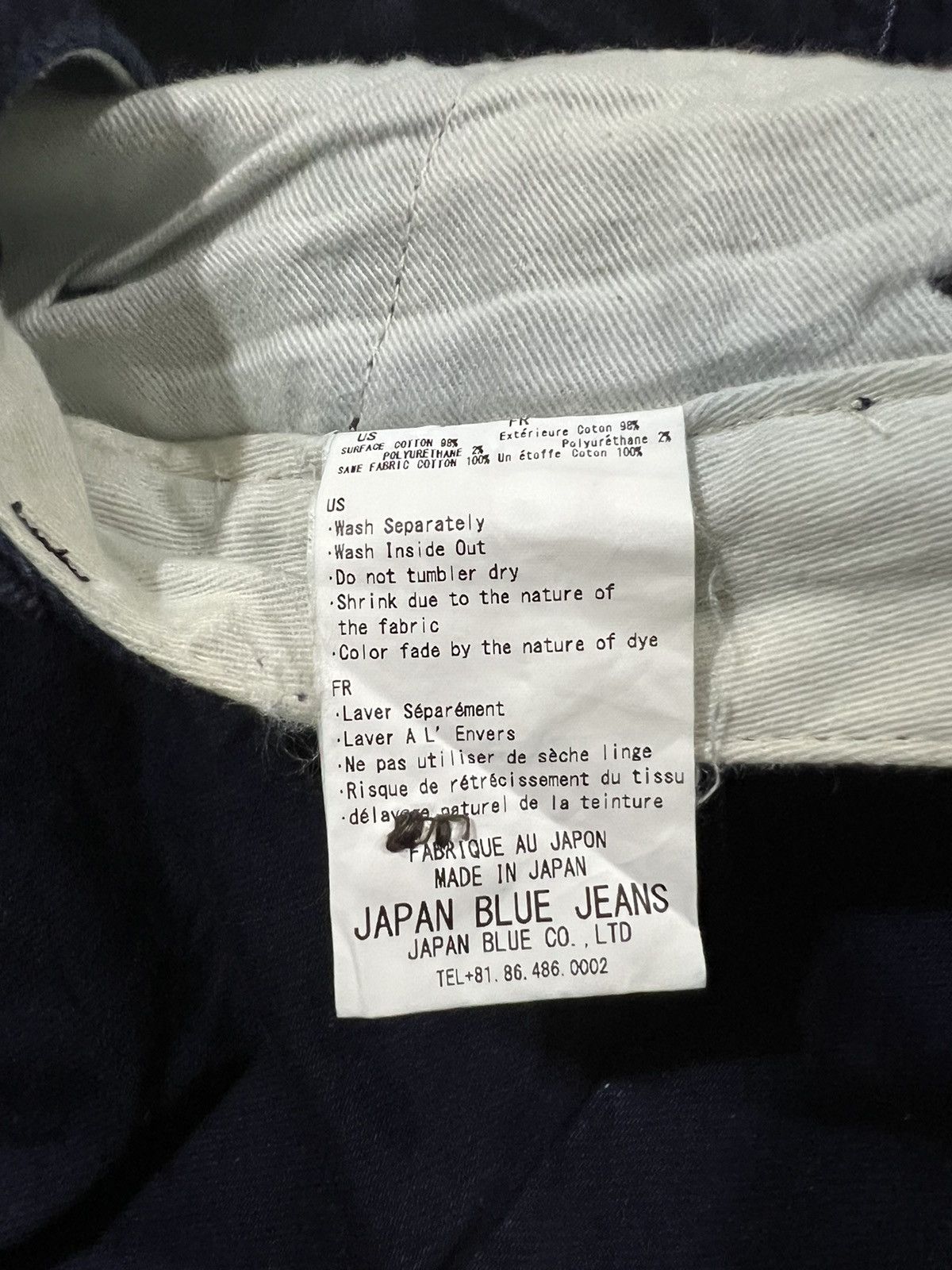 Indigo × Japan Blue Jeans × Momotaro Jeans Japan Blue Jeans 10oz Indigo Dyed Slim Trousers Denim Pants Size US 30 / EU 46 - 13 Thumbnail