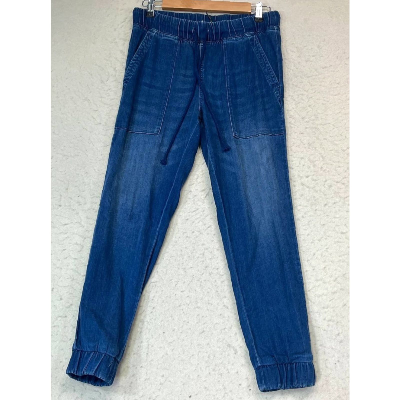 Bella Dahl Bella Dahl Women's Pants Denim Pocket Jogger Pocket Drawstring Tapered Inseam 26 in Blue 90s Bohemian Rock Casual travel Size ONE SIZE - 2 Thumbnail