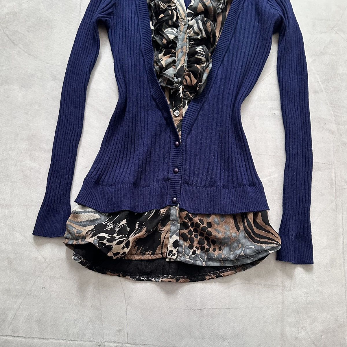 Hysteric Glamour × Undercover Sexy Office Siren Sweater Cardigan Ruffles Sarah Pacini Vibe Size M / US 6-8 / IT 42-44 - 5 Thumbnail