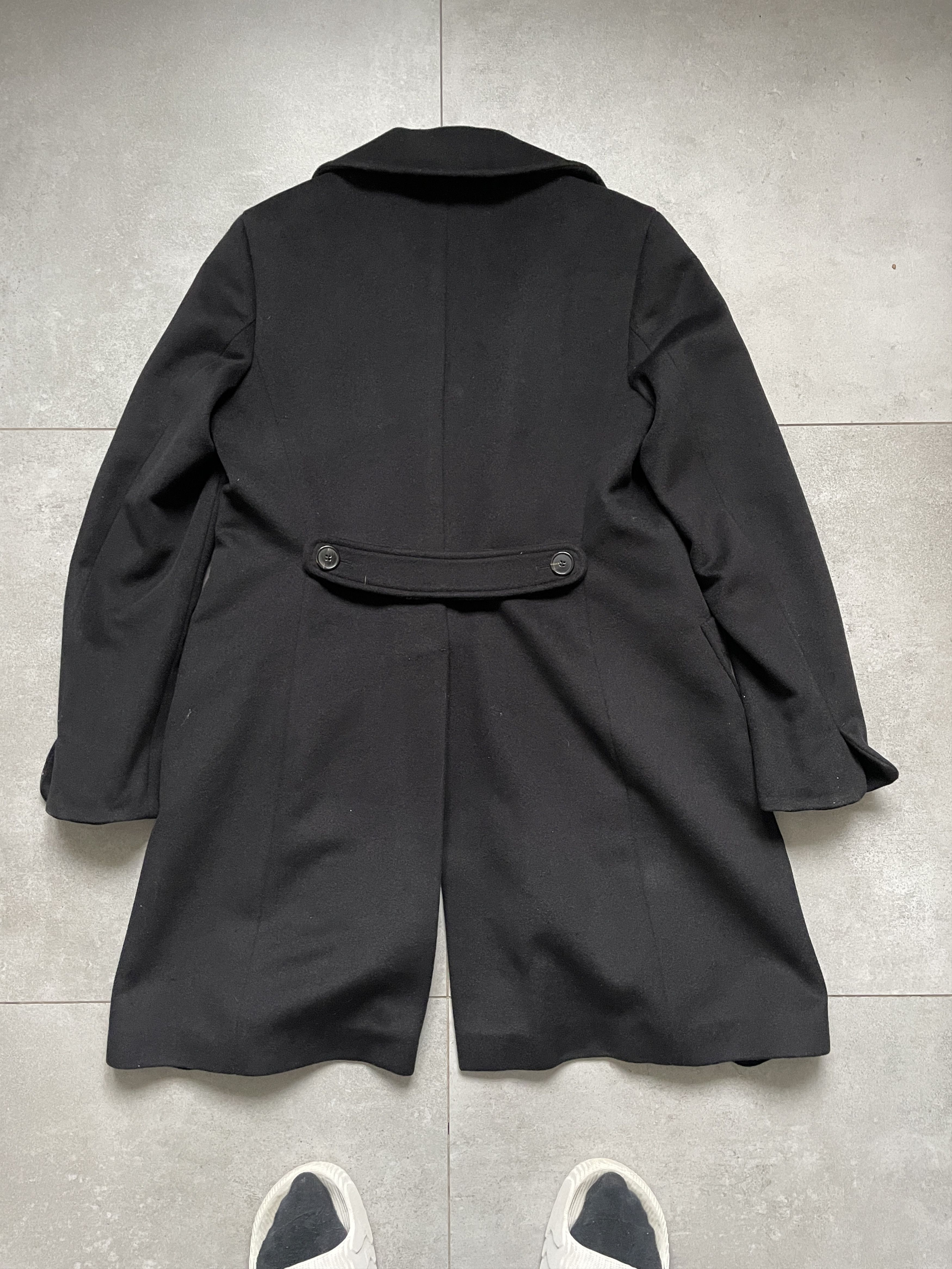 Jil Sander JIL SANDER BLACK ANGORA VIRGIN WOOL BLACK AVANT GARDE COAT Size S / US 4 / IT 40 - 2 Thumbnail