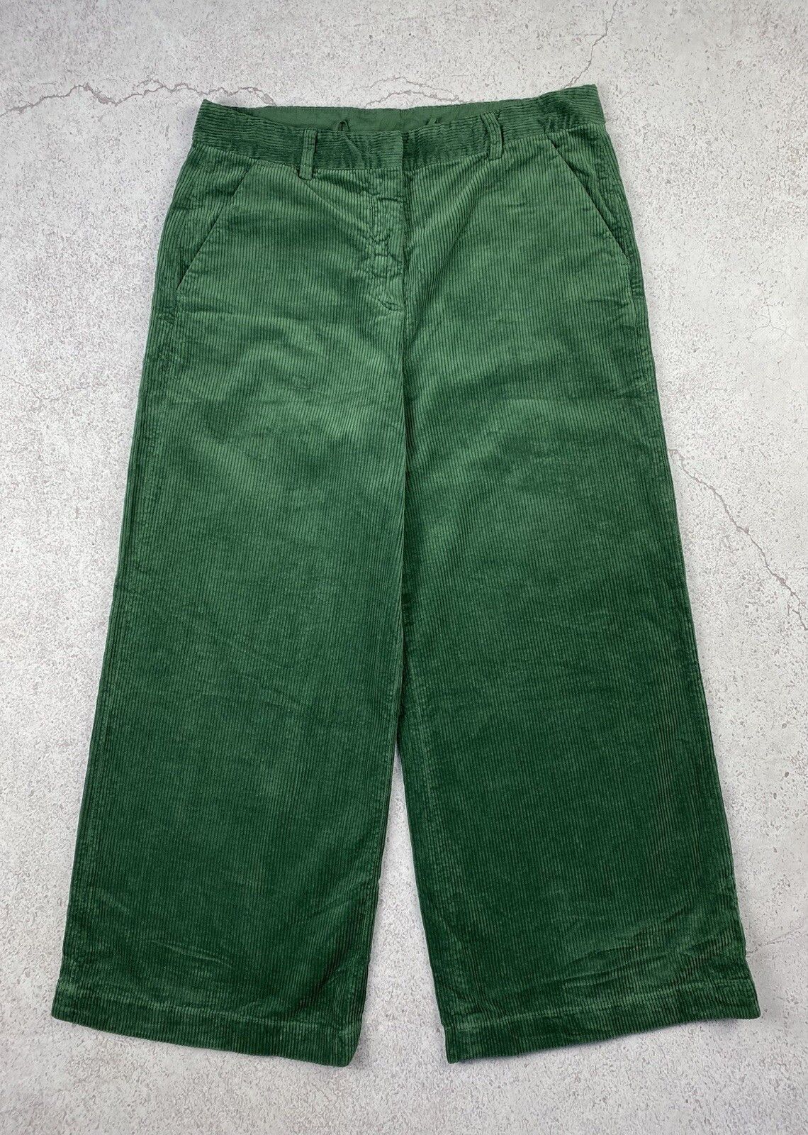 Aspesi Aspesi Womens Cotton Corduroy Wide Cropped Pants Size 28" / US 6 / IT 42 - 1 Thumbnail