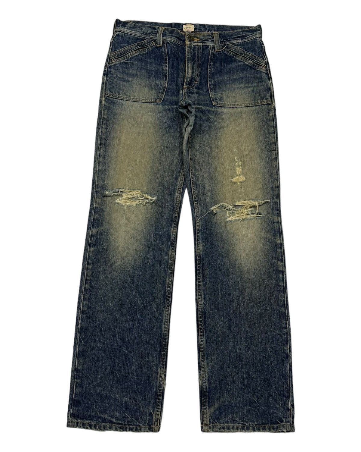 Lee VINTAGE LEE UNION MADE X ABAHOUSE MUD WASH DISTRESSED DENIM Size US 32 / EU 48 - 5 Thumbnail