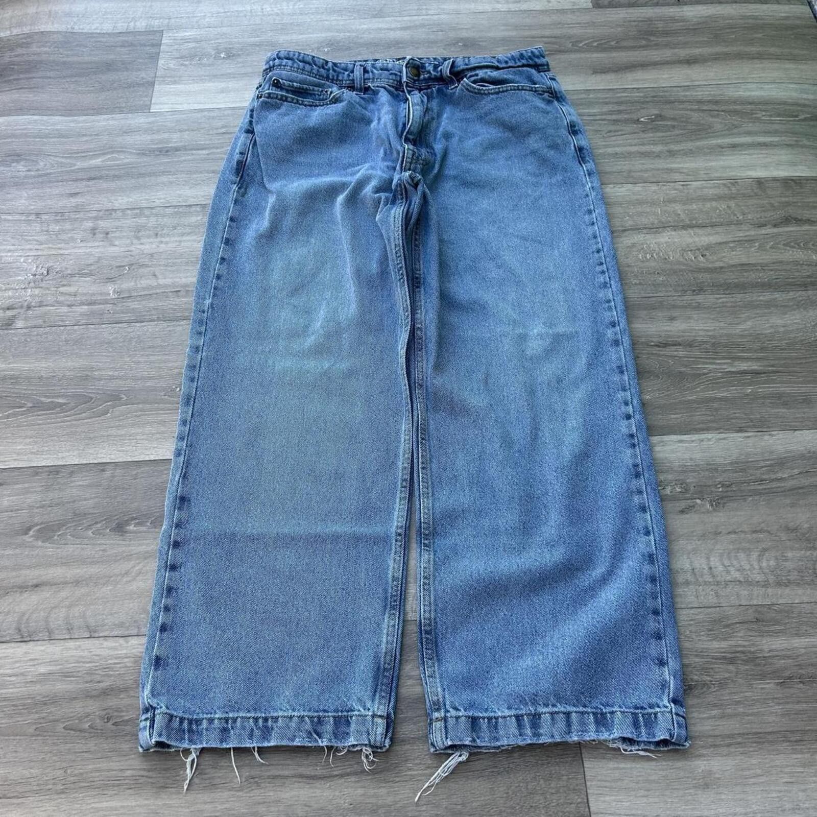 Southpole Vintage y2k Baggy Wide Leg Denim Jeans size 34/30 lightwash Size US 34 / EU 50 - 2 Thumbnail