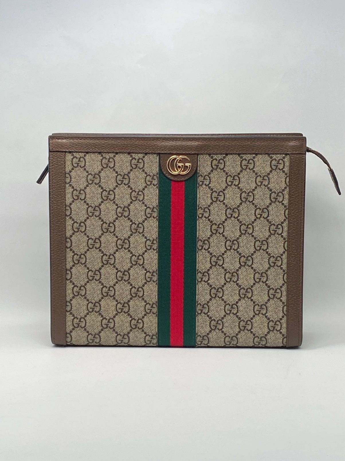 Gucci Gucci GG Supreme Fabric clutch with iconic Web Band Size ONE SIZE - 5 Thumbnail