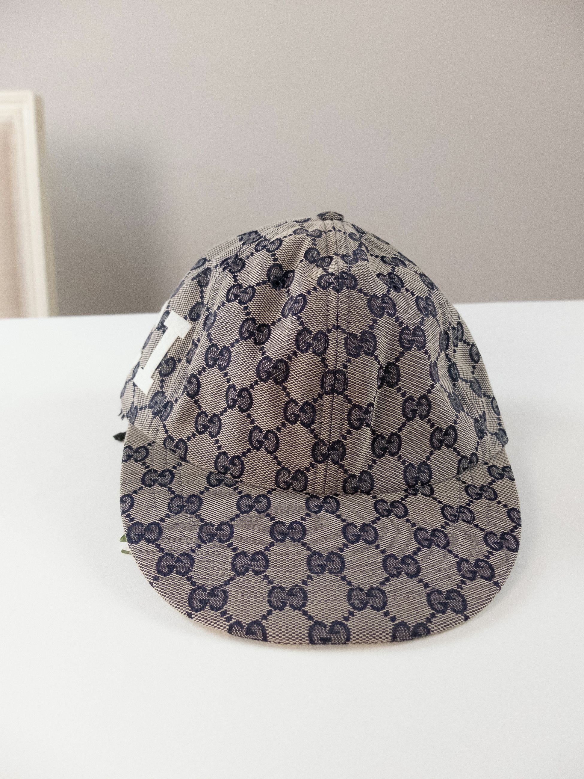 Gucci GUCCI gray GG Web logo canvas baseball cap Medium NWT Size ONE SIZE - 3 Thumbnail