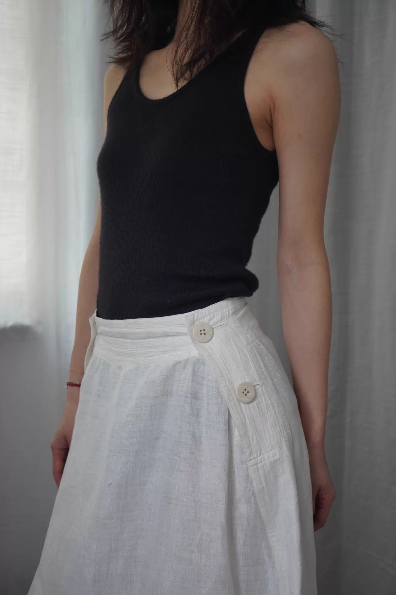 Issey Miyake Issey Miyake 1994ss White Linen 4-button Skirt M Size 27" / US 4 / IT 40 - 5 Thumbnail