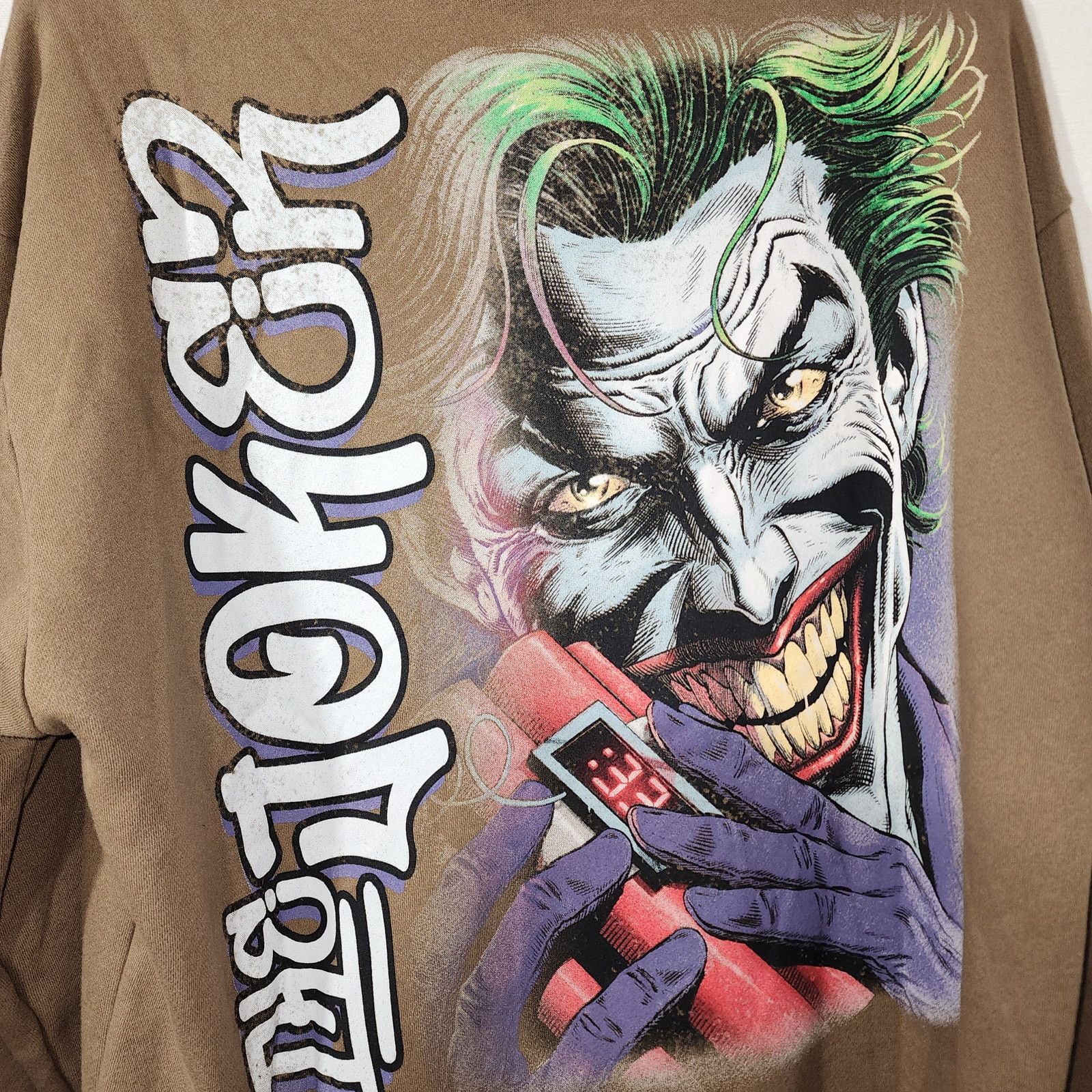 DC Comics The Joker brown Hoodie Size Medium men's Size US M / EU 48-50 / 2 - 6 Thumbnail