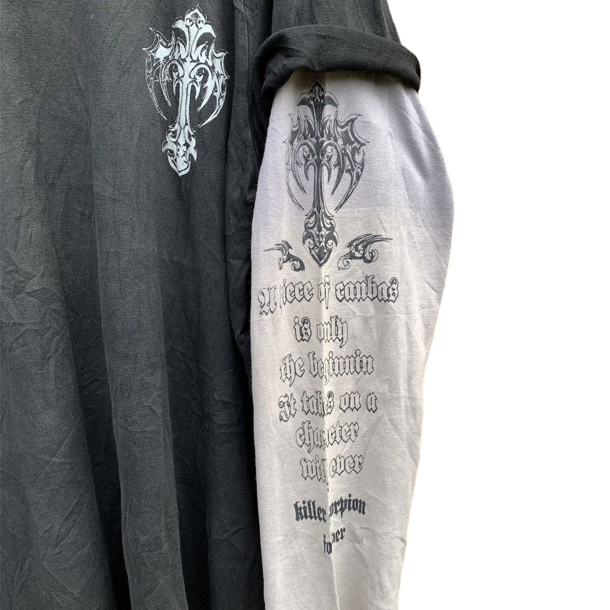 If Six Was Nine × Japanese Brand × Le Grande Bleu (L.G.B.) Crosses japanesbrand y2k poem longsleeave tee Size US L / EU 52-54 / 3 - 4 Thumbnail