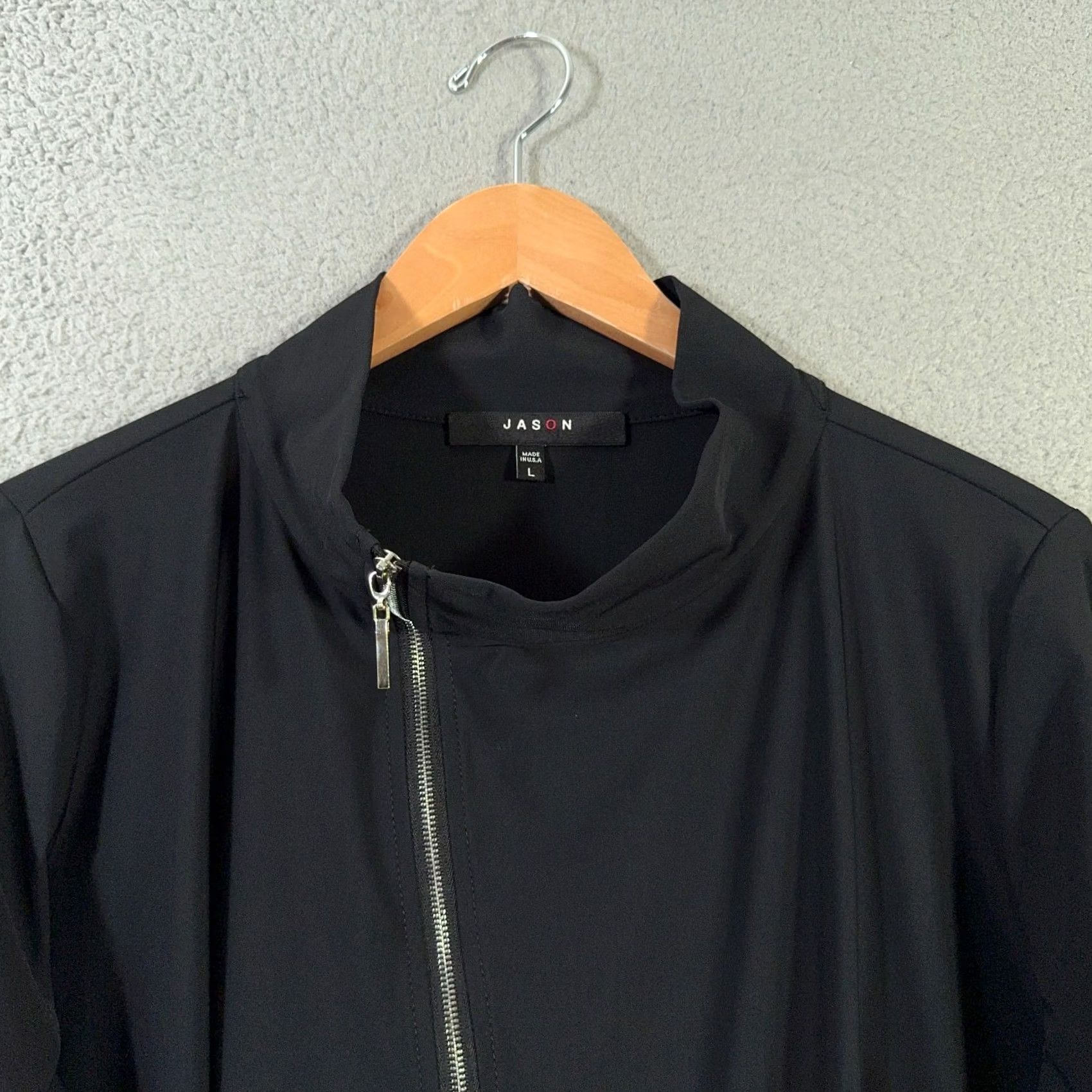Vintage Comfy USA Jacket Long Black L Full Zip 3/4 Sleeve Lagenlook Art Vintage No Womens Size L / US 10 / IT 46 - 5 Thumbnail