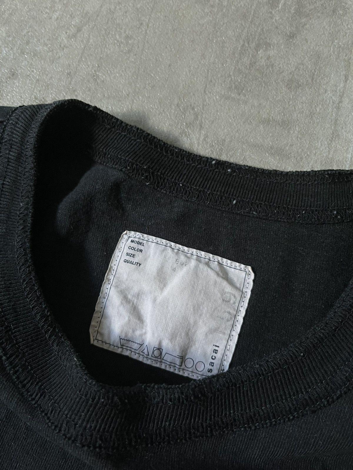 Sacai Sacai x Lawrence Weiner SS18 black T-shirt rare Size US L / EU 52-54 / 3 - 6 Thumbnail