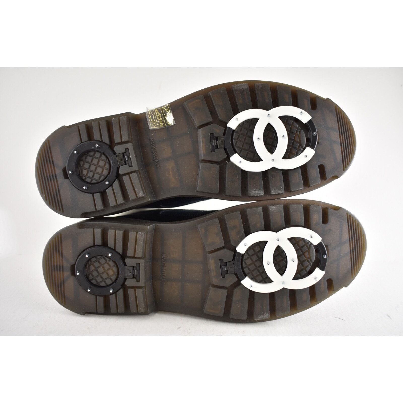 Chanel Chanel 23C Blue Black CC Combat Lace Up Tie Ankle Short Size US 12 / IT 42 - 15 Thumbnail