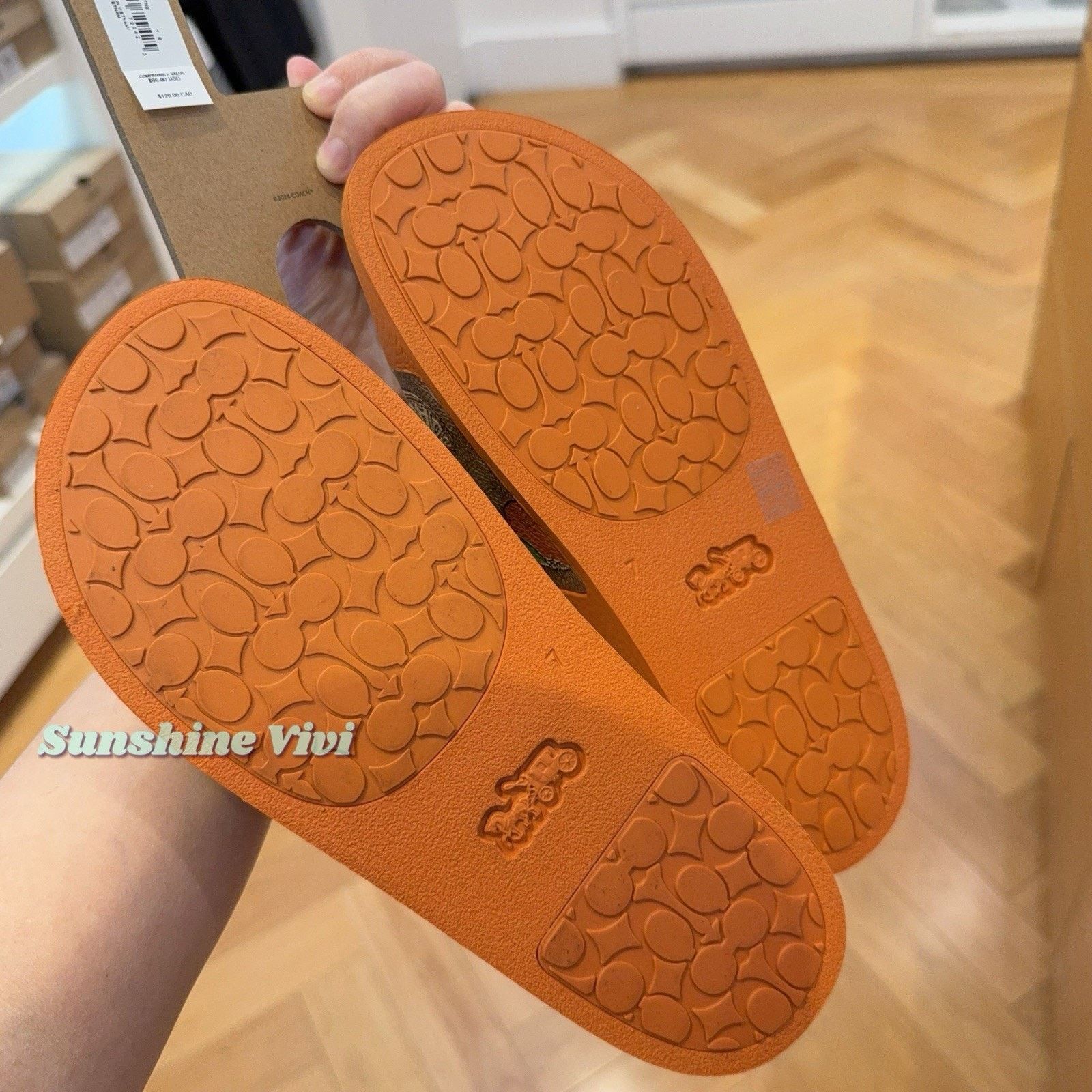 Coach New Coach Women Udele Sport Slide Fruit CAR29 Tan US 9 Size US 9 / IT 39 - 3 Thumbnail