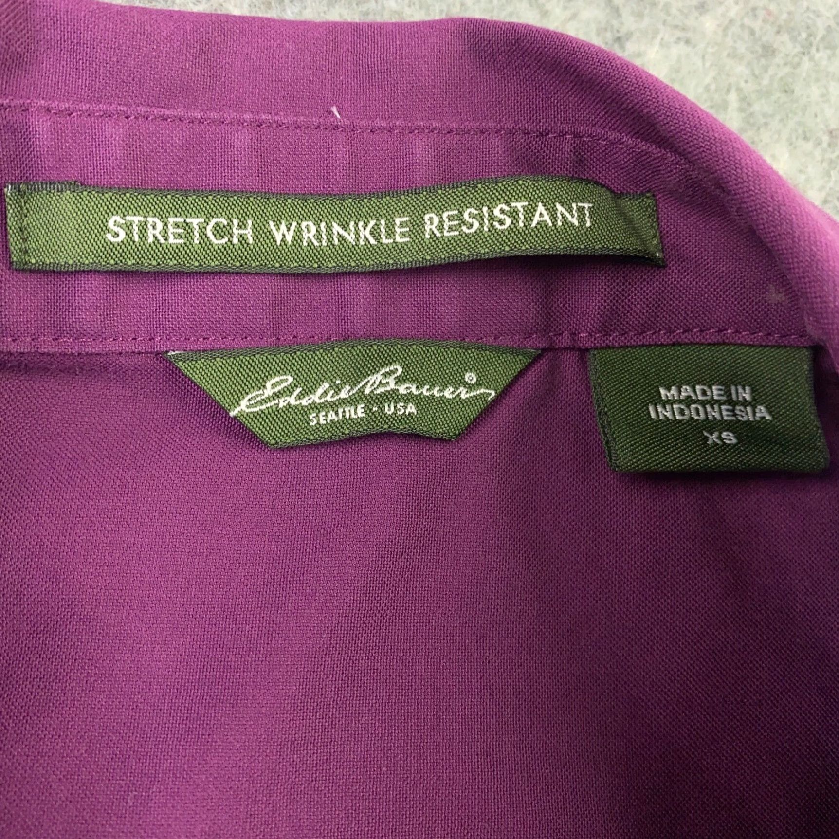 Eddie Bauer Eddie Bauer Womens Shirt Top XS Purple Button Up Fitted Wrinkle Resistant Size XS / US 0-2 / IT 36-38 - 6 Thumbnail