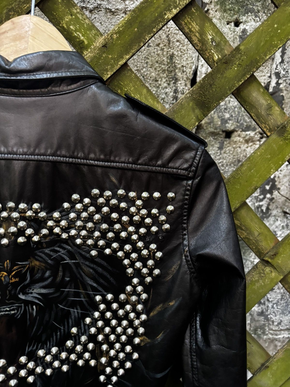 Balmain Balmain SS10 Hand Painted Studded Leather Shirt Size US S / EU 44-46 / 1 - 4 Thumbnail