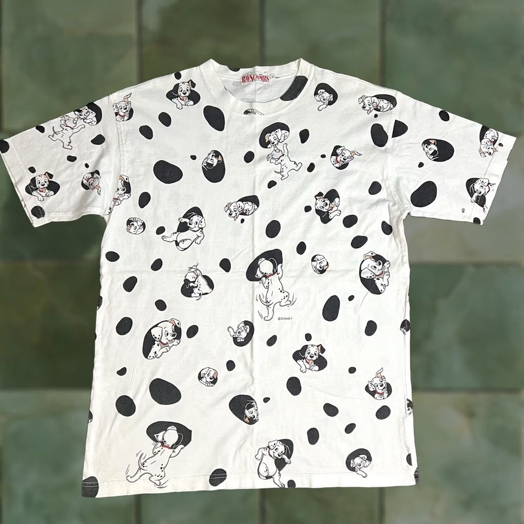 Disney VINTAGE 90s 101 Dalmatians Disney Dog T-Shirt Large All Over Graphic Print T-Shirt L White Unisex Adults Mens Womens Size US L / EU 52-54 / 3 - 1 Thumbnail