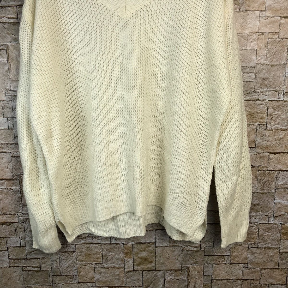 Homespun Knitwear × LOWRYS FARM Lowyrs Farm japan vintage White Knitwear #A1098 Size US M / EU 48-50 / 2 - 6 Thumbnail