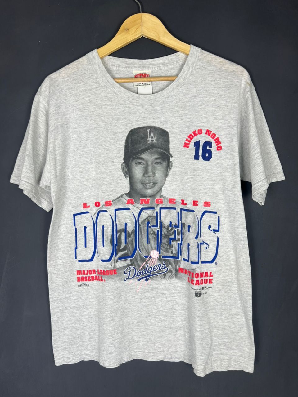 MLB × Nutmeg × Vintage Vintage 1995 Hideo Nomo LA Dodgers shirt Size US L / EU 52-54 / 3 - 1 Thumbnail