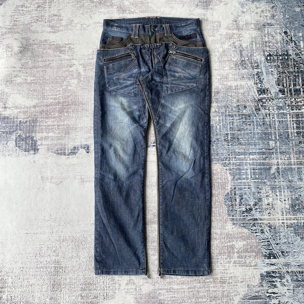 If Six Was Nine × Le Grande Bleu (L.G.B.) × PPFM PPFM Anarchy 3 Way Styles Punk Denim Size US 32 / EU 48 - 8 Thumbnail