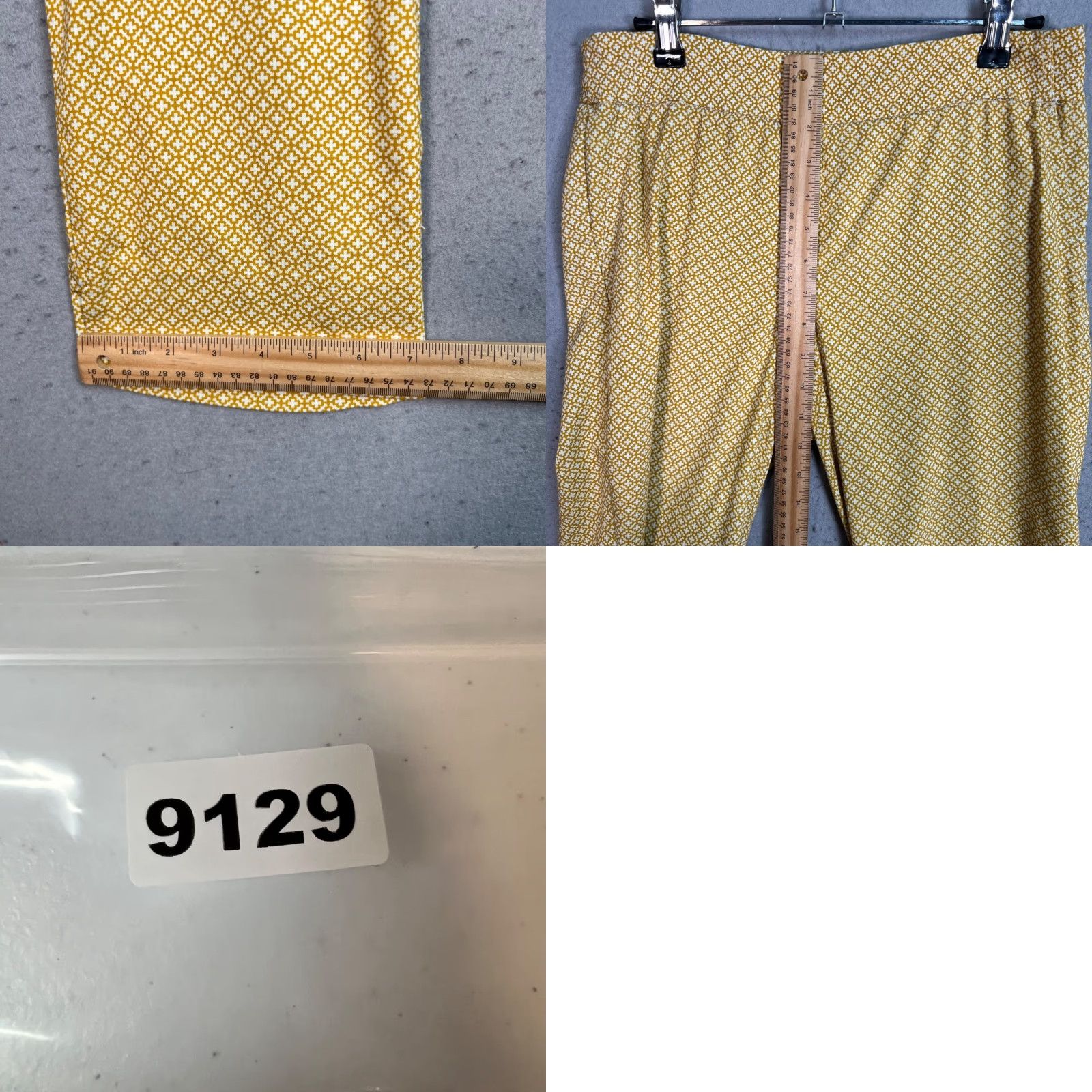 Cynthia Rowley VINTAGE Cynthia Rowley Womens Ankle Pants Size 6 Straight Leg Yellow Geometric Pattern Summer Season Size 28" / US 6 / IT 42 - 8 Thumbnail