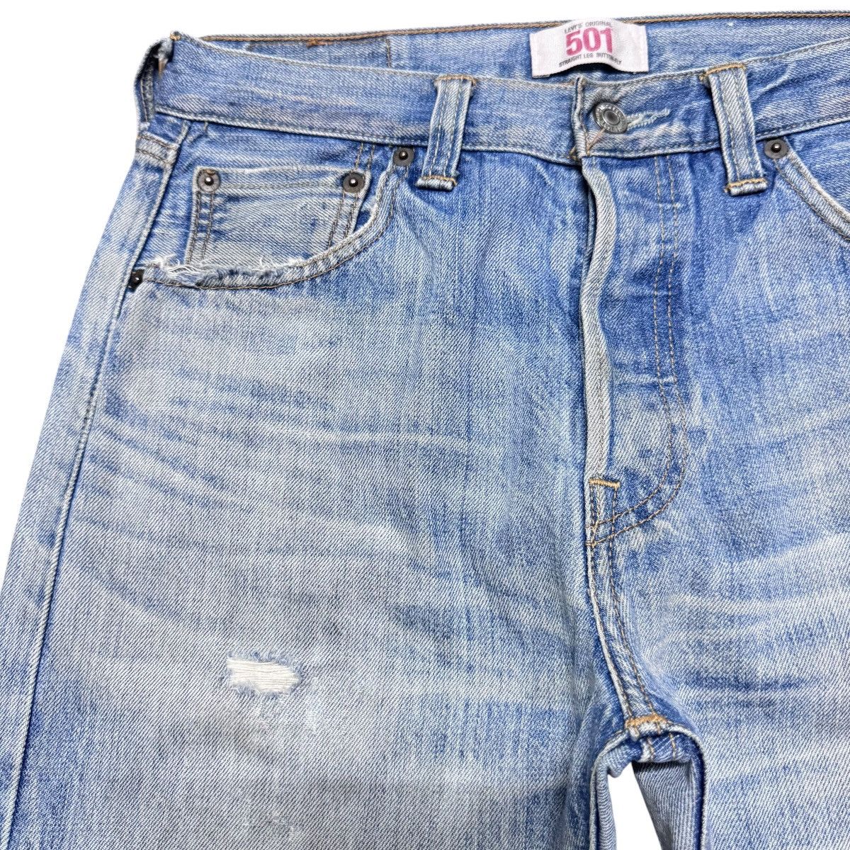 Levi's Levis 501 Distressed Jeans Size US 31 - 4 Thumbnail