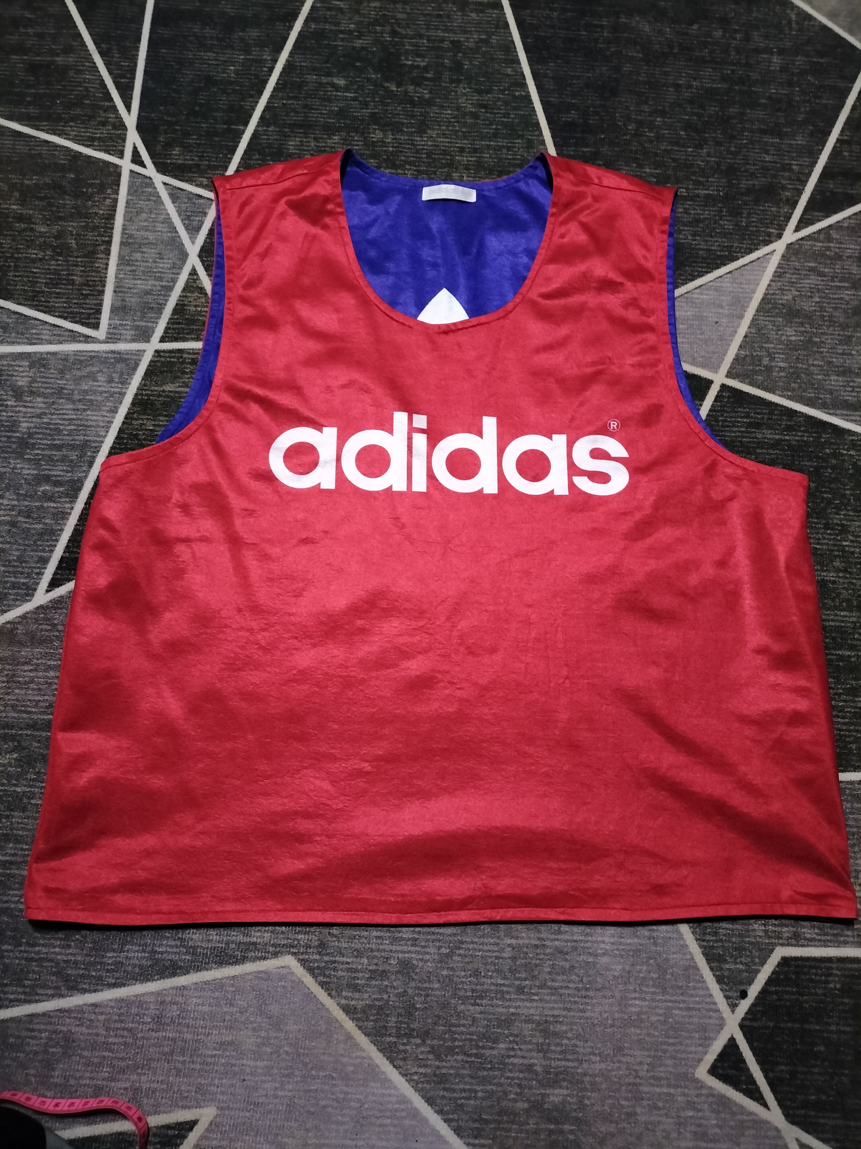 Adidas × Vintage Vintage 90s Adidas Top Sleeveless Japan Reversible Size US S / EU 44-46 / 1 - 2 Thumbnail